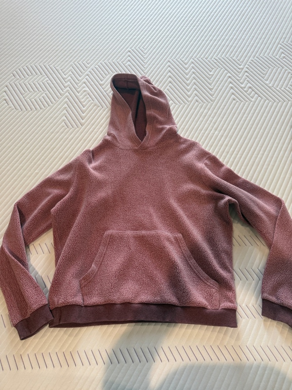 Women's Plush Fleece Hoodie Pullover - Dusty Rose